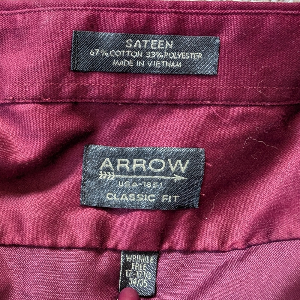 Men Maroon Button down - Picture 6 of 6
